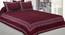Leny Maroon Abstract 150 TC Cotton Double Size Bedsheet with 2 Pillow Covers (Maroon, Double Size) by Urban Ladder - Front View Design 1 - 478663