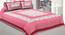 Kevin Pink Abstract 150 TC Cotton Double Size Bedsheet with 2 Pillow Covers (Pink, Double Size) by Urban Ladder - Front View Design 1 - 478699