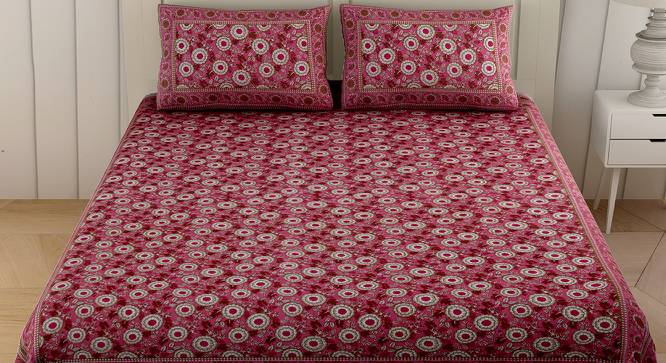 Kenzo Multicolor Abstract 150 TC Cotton Double Size Bedsheet with 2 Pillow Covers (Double Size, Multicolor) by Urban Ladder - Front View Design 1 - 478724