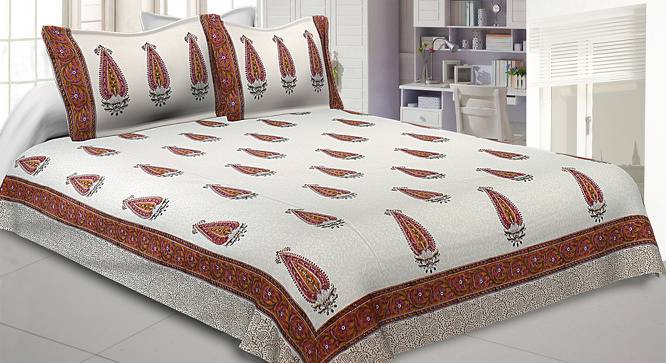 Nino Multicolor Abstract 150 TC Cotton Double Size Bedsheet with 2 Pillow Covers (Double Size, Multicolor) by Urban Ladder - Front View Design 1 - 478725