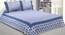 Louka Blue Abstract 150 TC Cotton Double Size Bedsheet with 2 Pillow Covers (Blue, Double Size) by Urban Ladder - Front View Design 1 - 478726