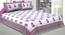 Noham Pink Abstract 150 TC Cotton Double Size Bedsheet with 2 Pillow Covers (Pink, Double Size) by Urban Ladder - Front View Design 1 - 478790