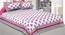 Bastien Pink Abstract 150 TC Cotton Double Size Bedsheet with 2 Pillow Covers (Pink, Double Size) by Urban Ladder - Front View Design 1 - 478821
