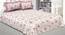 Elouan Pink Abstract 150 TC Cotton Double Size Bedsheet with 2 Pillow Covers (Pink, Double Size) by Urban Ladder - Front View Design 1 - 478828