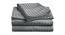 Adem Dark Grey Absract 210 TC Cotton Double Size Bedsheet with 2 Pillow Covers (Dark Grey, Double Size) by Urban Ladder - Design 1 Side View - 478883