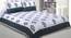 Jean Blue Abstract 150 TC Cotton Double Size Bedsheet with 2 Pillow Covers (Blue, Double Size) by Urban Ladder - Front View Design 1 - 478898