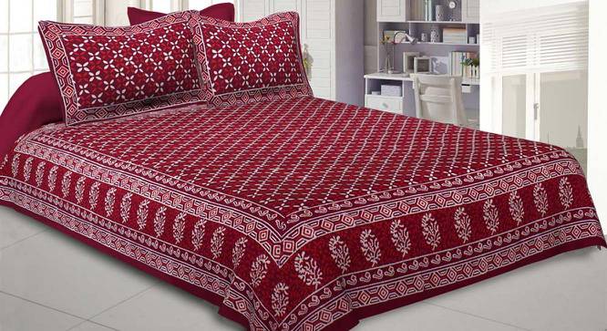 Camille Multicolor Abstract 150 TC Cotton Double Size Bedsheet with 2 Pillow Covers (Double Size, Multicolor) by Urban Ladder - Front View Design 1 - 478949