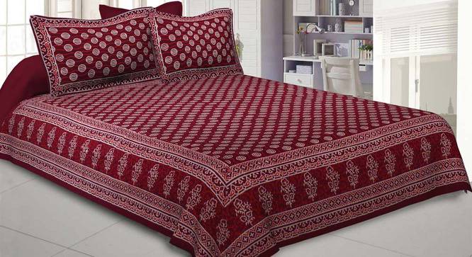 Wassim Multicolor Abstract 150 TC Cotton Double Size Bedsheet with 2 Pillow Covers (Double Size, Multicolor) by Urban Ladder - Front View Design 1 - 478951