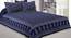 Younes Navy Blue Abstract 150 TC Cotton Double Size Bedsheet with 2 Pillow Covers (Navy Blue, Double Size) by Urban Ladder - Front View Design 1 - 478952