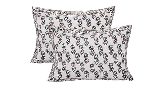Anthony Green Abstract 150 TC Cotton Double Size Bedsheet with 2 Pillow Covers (Green, Double Size) by Urban Ladder - Cross View Design 1 - 479004
