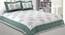 Soan Green Abstract 150 TC Cotton Double Size Bedsheet with 2 Pillow Covers (Green, Double Size) by Urban Ladder - Front View Design 1 - 479041