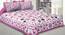 Sofiane Pink Abstract 150 TC Cotton Double Size Bedsheet with 2 Pillow Covers (Pink, Double Size) by Urban Ladder - Front View Design 1 - 479042