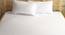 Adem White Absract 210 TC Cotton Double Size Bedsheet with 2 Pillow Covers (White, Double Size) by Urban Ladder - Cross View Design 1 - 479054