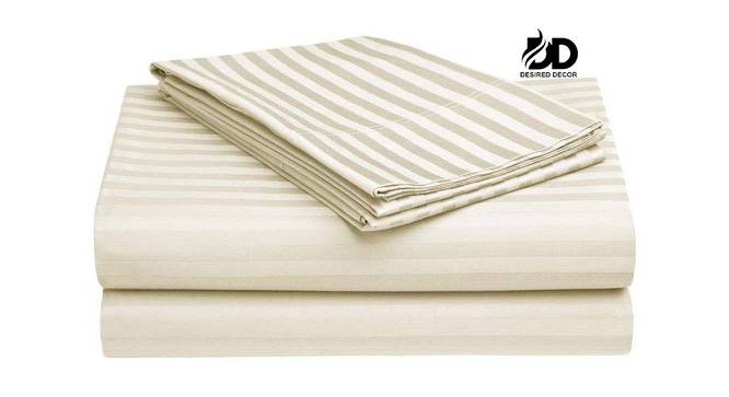 Melvin Off White Absract 210 TC Cotton Double Size Bedsheet with 2 Pillow Covers (Off White, Double Size) by Urban Ladder - Cross View Design 1 - 479056