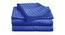 Adem Royal Blue Absract 210 TC Cotton Double Size Bedsheet with 2 Pillow Covers (Royal Blue, Double Size) by Urban Ladder - Design 1 Side View - 479064
