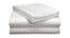 Adem White Absract 210 TC Cotton Double Size Bedsheet with 2 Pillow Covers (White, Double Size) by Urban Ladder - Design 1 Close View - 479086