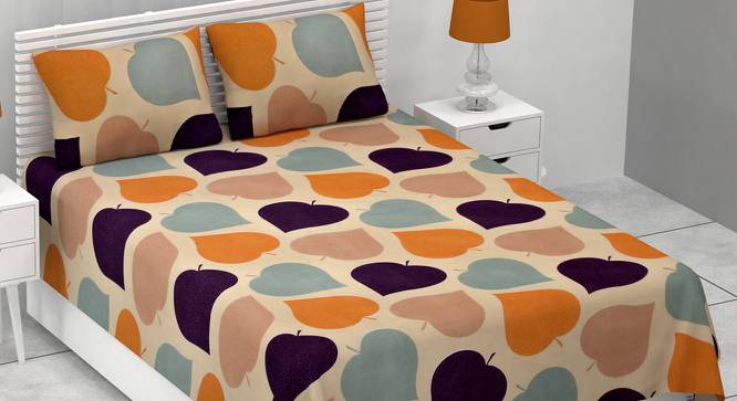 Timothee Multicolor Abstract 180 TC Cotton Double Size Bedsheet with 2 Pillow Covers (Double Size, Multicolor) by Urban Ladder - Front View Design 1 - 479204