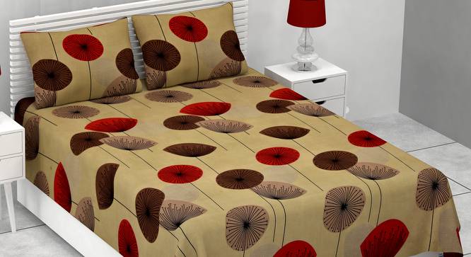Idriss Multicolor Abstract 180 TC Cotton Double Size Bedsheet with 2 Pillow Covers (Double Size, Multicolor) by Urban Ladder - Front View Design 1 - 479205