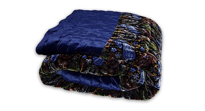 Farisha Blue Absract 150 GSM Velvet Double Bed Quilt (Blue, Double Size) by Urban Ladder - Cross View Design 1 - 479342