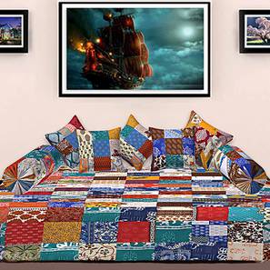 Diwan Sets Design Multicolor Abstract 130 TC Cotton Diwan Set - Set of 8