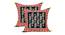 Laylani Black Red Absract 180 TC Cotton Diwan Set - Set of 8 (Multicolor) by Urban Ladder - Cross View Design 1 - 479376