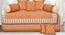 Laylani Orange Maroon Absract 180 TC Cotton Diwan Set - Set of 8 (Orange & Maroon) by Urban Ladder - Front View Design 1 - 479479
