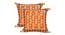 Laylani Orange Maroon Absract 180 TC Cotton Diwan Set - Set of 8 (Orange & Maroon) by Urban Ladder - Cross View Design 1 - 479488
