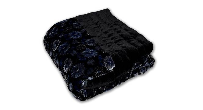 Farisha Black Absract 150 GSM Velvet Double Bed Quilt (Black, Double Size) by Urban Ladder - Cross View Design 1 - 479514