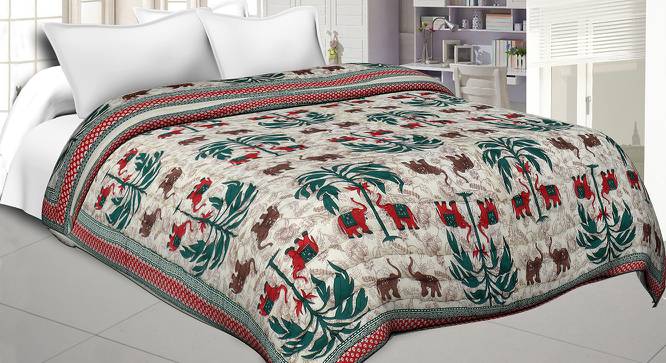 Ishita Multicolor Absract 150 GSM Cotton Double Bed Quilt (Double Size, Multicolor) by Urban Ladder - Front View Design 1 - 479541