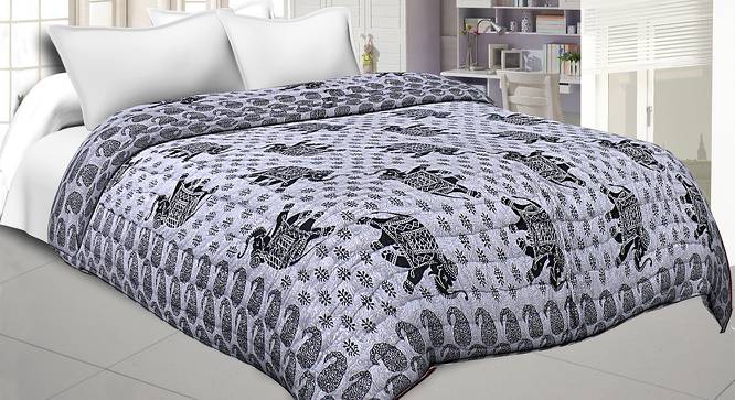Ijaya Multicolor Absract 150 GSM Cotton Double Bed Quilt (Double Size, Multicolor) by Urban Ladder - Front View Design 1 - 479610
