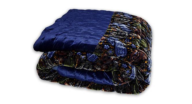 Falak Blue Absract 200 GSM Velvet Single Bed Quilt (Blue, Single Size) by Urban Ladder - Cross View Design 1 - 479689