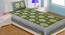 Amery Green Abstract 120 TC Cotton Single Size Bedsheet with 1 Pillow Cover (Green, Single Size) by Urban Ladder - Front View Design 1 - 479710