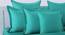 Adem Aqua Turquoise Absract 210 TC Cotton Double Size Bedsheet with 2 Pillow Covers (Double Size, Aqua Turquoise) by Urban Ladder - Design 1 Side View - 479783