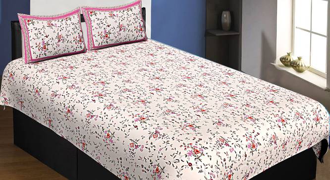Princessa Beige Abstract 180 TC Cotton Single Size Bedsheet with 2 Pillow Covers (Beige, Single Size) by Urban Ladder - Front View Design 1 - 479878