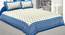 Aurelien Blue Abstract 180 TC Cotton Double Size Bedsheet with 2 Pillow Covers (Blue, Double Size) by Urban Ladder - Front View Design 1 - 479902