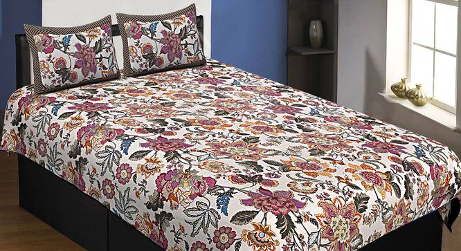 Ashlei Multicolor Abstract 180 TC Cotton Single Size Bedsheet with 2 Pillow Covers (Single Size) by Urban Ladder - Front View Design 1 - 479907