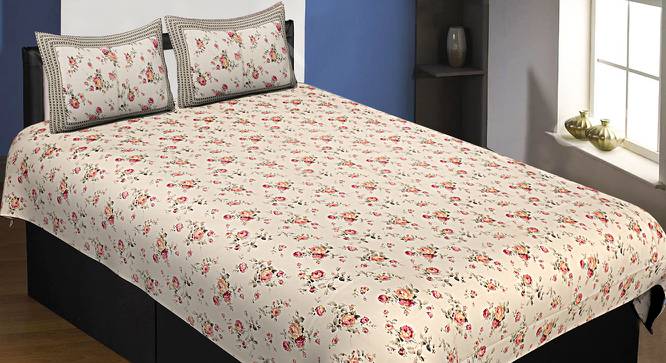 Chelise Green Abstract 180 TC Cotton Single Size Bedsheet with 2 Pillow Covers (Green, Single Size) by Urban Ladder - Front View Design 1 - 479942