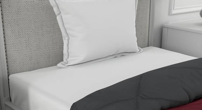 Ekiya Maroon-Dark Grey Solid 250 GSM Microfiber Single Bed Comforter (Maroon, Single Size) by Urban Ladder - Cross View Design 1 - 479944