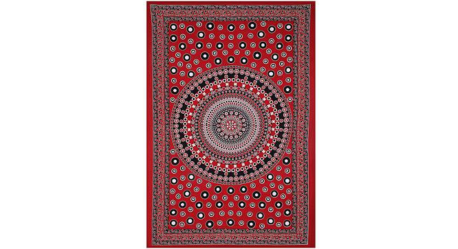 Yorick Maroon Abstract 120 TC Cotton Single Size Bedsheet with 1 Pillow Cover (Maroon, Single Size) by Urban Ladder - Cross View Design 1 - 479947
