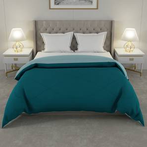Comforters Design Ocean Blue & Teal Blue Solids 250 GSM Microfiber Double Size Comforter