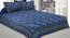 Matheo Blue Abstract 150 TC Cotton Double Size Bedsheet with 2 Pillow Covers (Blue, Double Size) by Urban Ladder - Front View Design 1 - 480148