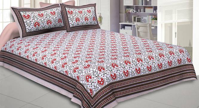 Liam Multicolor Abstract 150 TC Cotton Double Size Bedsheet with 2 Pillow Covers (Double Size, Multicolor) by Urban Ladder - Front View Design 1 - 480226