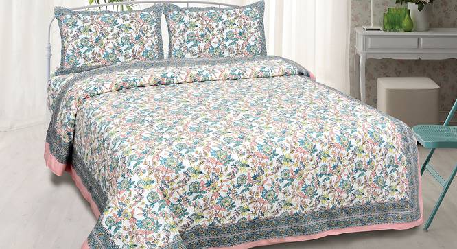 Paolo Multicolor Abstract 180 TC Cotton Double Size Bedsheet with 2 Pillow Covers (Double Size, Multicolor) by Urban Ladder - Front View Design 1 - 480232
