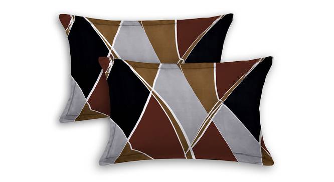 Daniel Brown Abstract 180 TC Cotton Double Size Bedsheet with 2 Pillow Covers (Brown, Double Size) by Urban Ladder - Cross View Design 1 - 480278