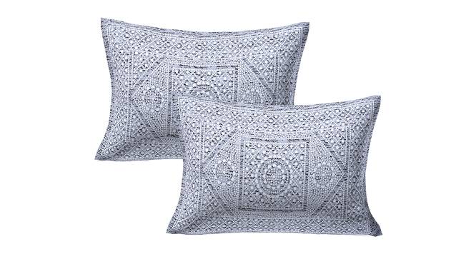 Yoan Grey Abstract 180 TC Cotton Double Size Bedsheet with 2 Pillow Covers (Grey, Double Size) by Urban Ladder - Cross View Design 1 - 480279
