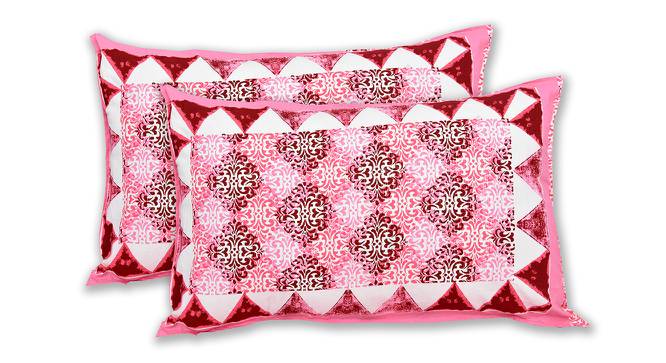 Angelo Pink Abstract 180 TC Cotton Double Size Bedsheet with 2 Pillow Covers (Pink, Double Size) by Urban Ladder - Cross View Design 1 - 480327