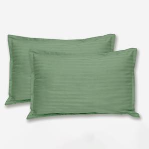 Cushion Cover Design Chanel Green Solid 28*17 Inches Cotton Pillow covers - Set of 2 (Green, 70 x 43 cm  (28" X 17") Cushion Size)