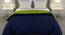 Falguni Navy Blue-lemon Green Solid 250 GSM Microfiber Double Bed Comforter (Double Size, Navy Blue & Lemon Green) by Urban Ladder - Front View Design 1 - 480355