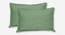 Chanel Green Solid 28*17 Inches Fabric Pillow covers - Set of 2 (Green, 70 x 43 cm  (28" X 17") Cushion Size) by Urban Ladder - Front View Design 1 - 480358