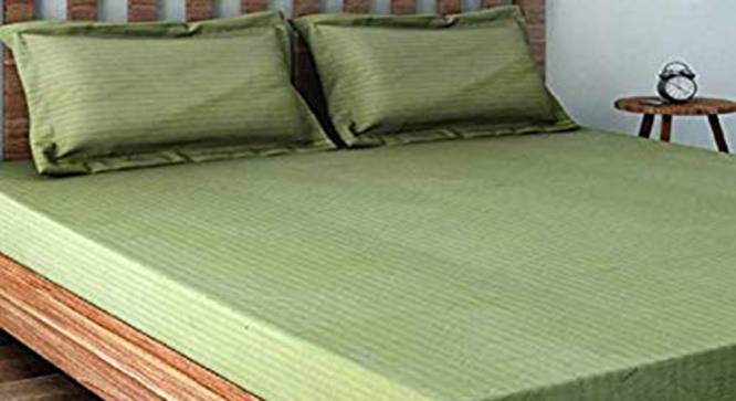 Marwan Pista Green Absract 210 TC Cotton Double Size Bedsheet with 2 Pillow Covers (Double Size, Pista Green) by Urban Ladder - Front View Design 1 - 480361
